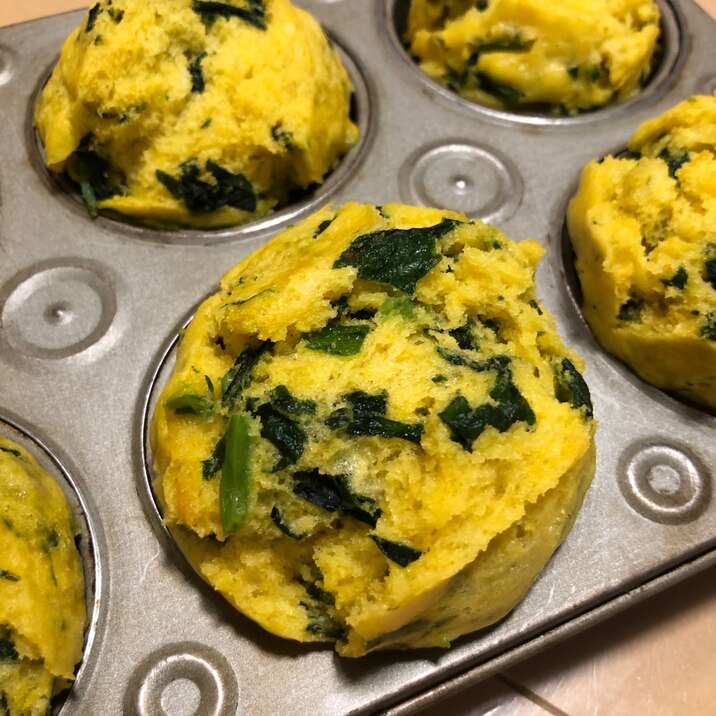 幼児食 かぼちゃとほうれん草の蒸しパン レシピ 作り方 By うたっちゃむ 楽天レシピ 幼児食 かぼちゃとほうれん草の蒸しパン レシピ 作り方 By うたっちゃむ 楽天レシピ